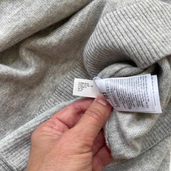 Banana Republic Cashmere Blend Tunic Gray Sweater - Picture 8 of 10